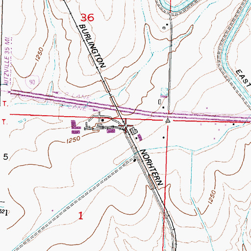 Topographic Map of Raugust Station, WA