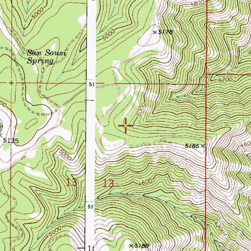 Topographic Map of Bear Spring, WA