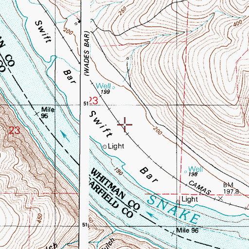 Topographic Map of Swift Station, WA