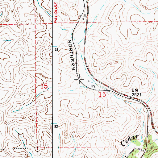 Topographic Map of Cedar, WA