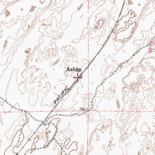 Topographic Map of Ashby, WA