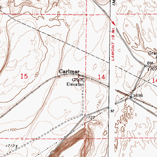 Topographic Map of Carlmar, WA