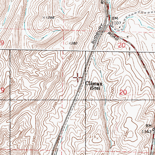 Topographic Map of Climax, WA