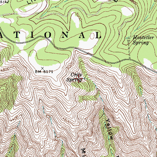 Topographic Map of Crite Spring, WA