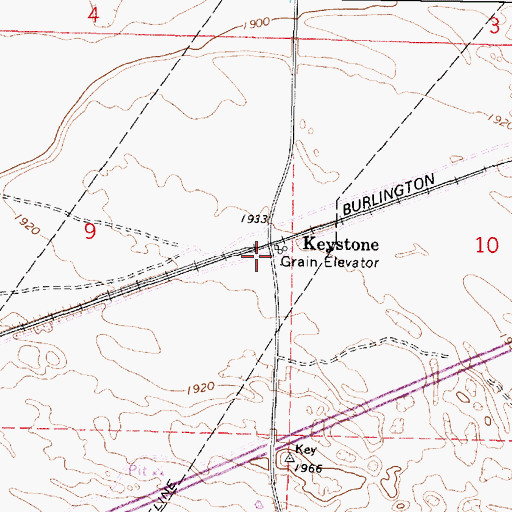 Topographic Map of Keystone, WA