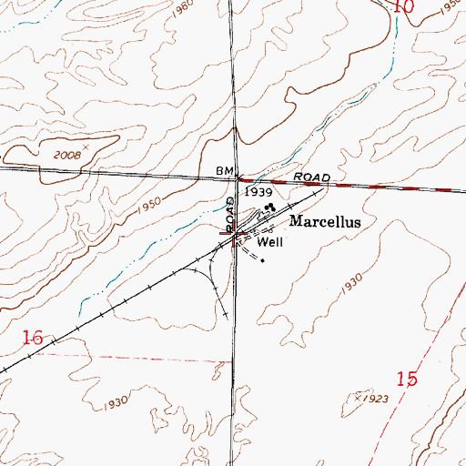 Topographic Map of Marcellus, WA