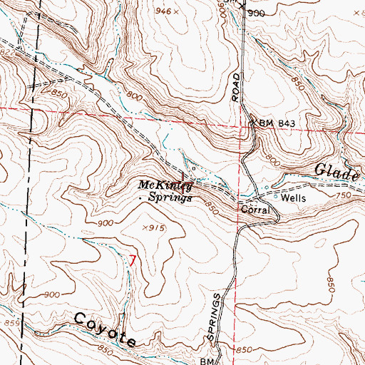 Topographic Map of McKinley Springs, WA
