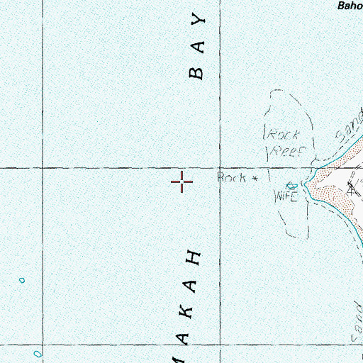 Topographic Map of Makah Bay, WA
