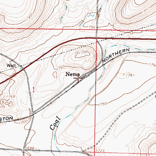 Topographic Map of Nemo, WA