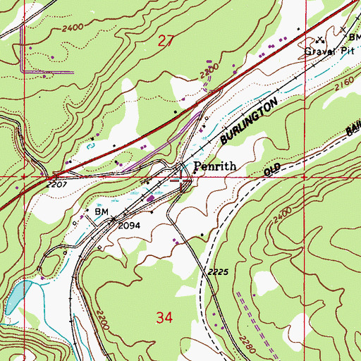Topographic Map of Penrith, WA