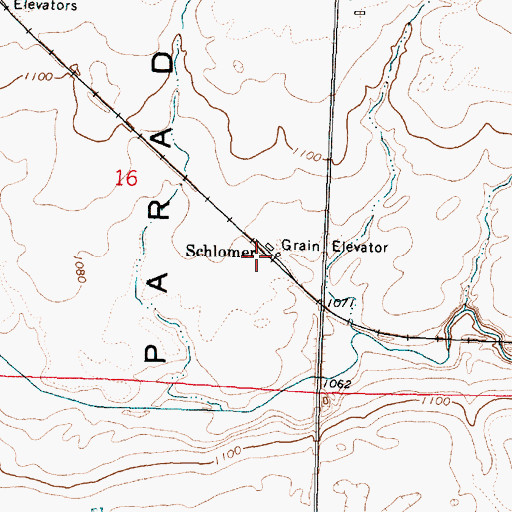 Topographic Map of Schlomer, WA