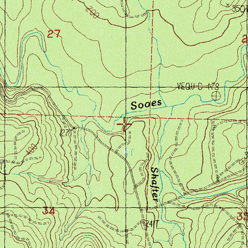 Topographic Map of Shafter Creek, WA