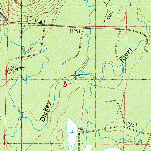Topographic Map of Squaw Creek, WA