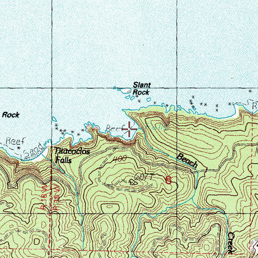 Topographic Map of Titacoclos Falls, WA
