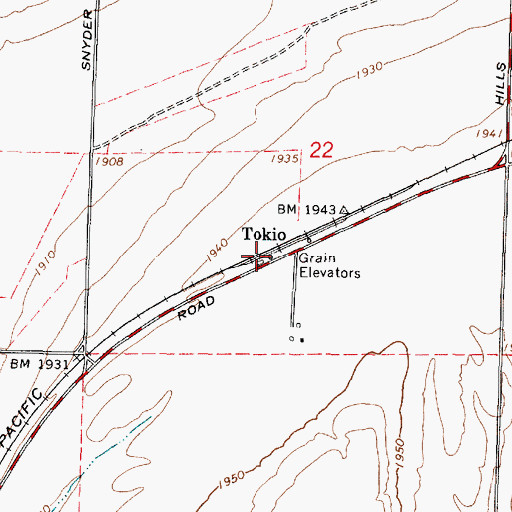 Topographic Map of Tokio, WA