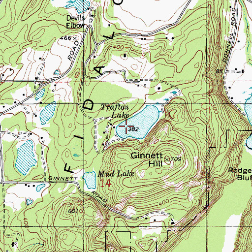 Topographic Map of Trafton Lake, WA