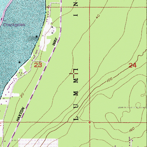 Topographic Map of Lummi Reservation, WA