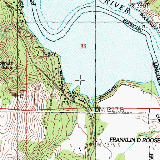 Topographic Map of Porcupine Bay, WA