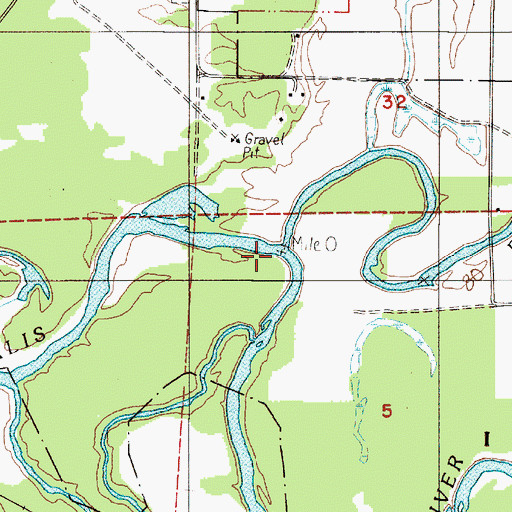 Topographic Map of Black River, WA