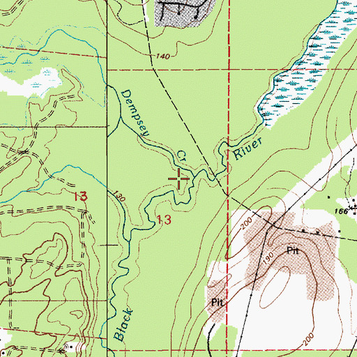 Topographic Map of Dempsey Creek, WA