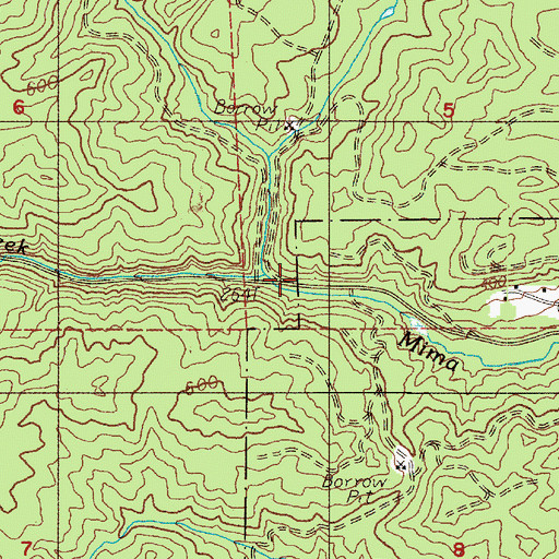 Topographic Map of Mill Creek, WA