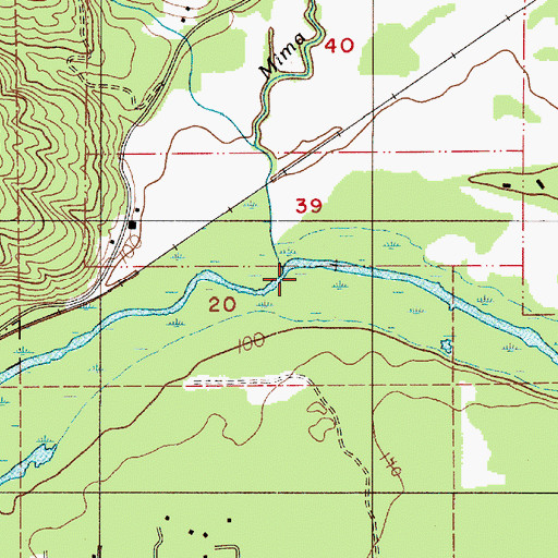 Topographic Map of Mima Creek, WA