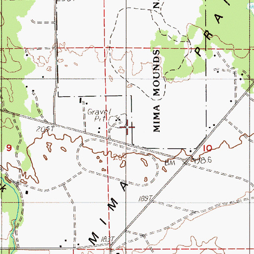 Topographic Map of Mima Prairie, WA