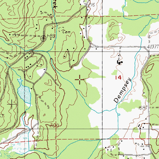 Topographic Map of Stony Creek, WA