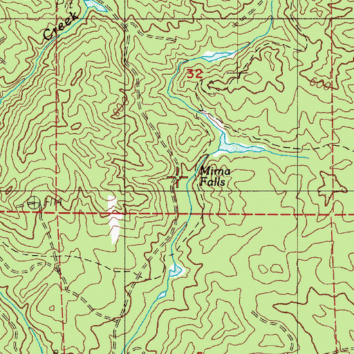 Topographic Map of Mima Falls, WA