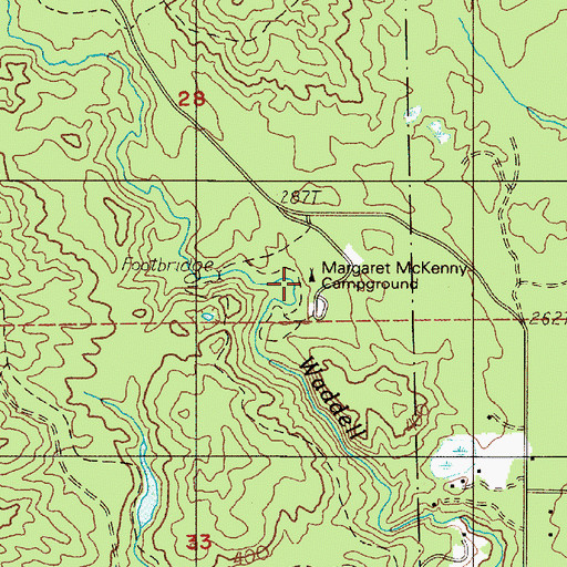 Topographic Map of Margaret McKenny Campground, WA