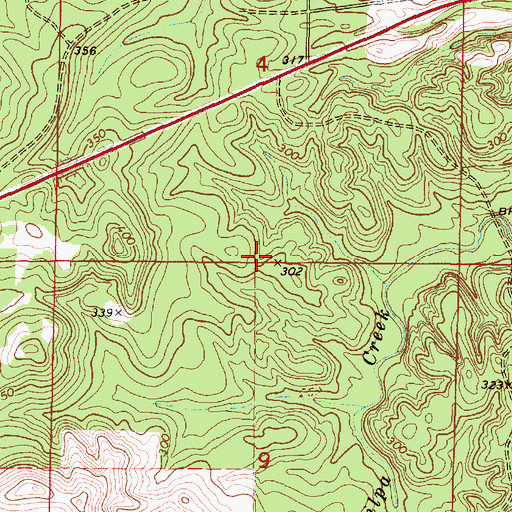 Topographic Map of Silas Oil Field, AL