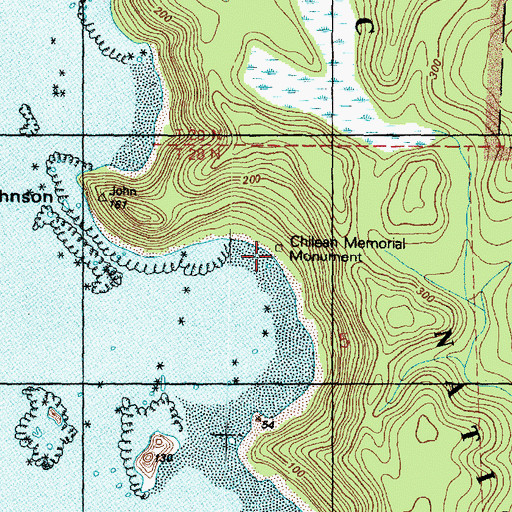 Topographic Map of Chilean Memorial Monument, WA