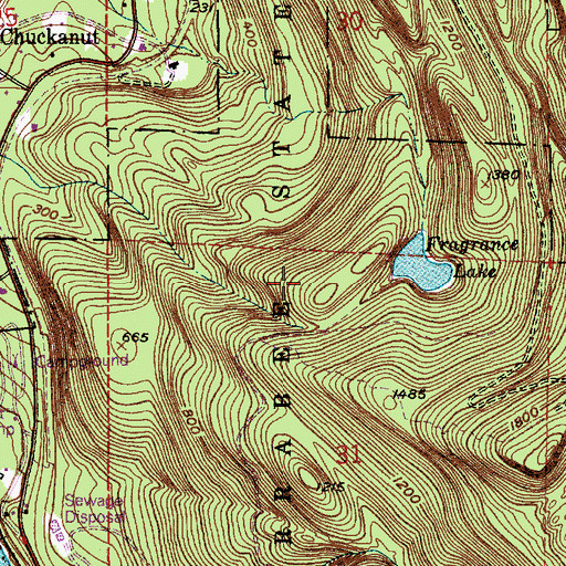 Topographic Map of Larrabee State Park, WA