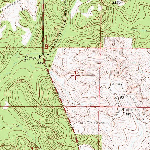 Topographic Map of Souwilpa Creek Gas Field, AL