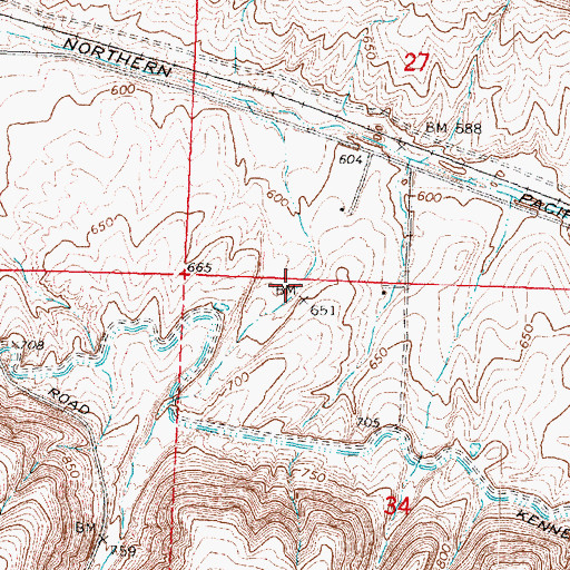 Topographic Map of Webber Canyon, WA