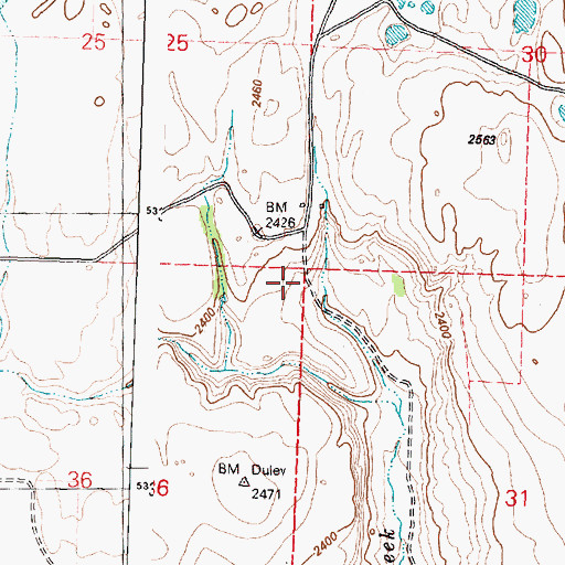 Topographic Map of LaFleur, WA