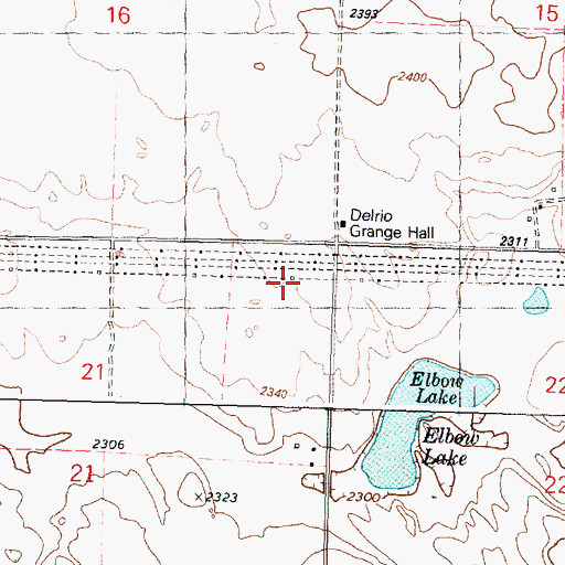 Topographic Map of Del Rio, WA