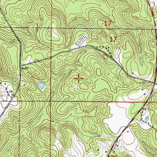 Topographic Map of Zion Chapel Oil Field, AL