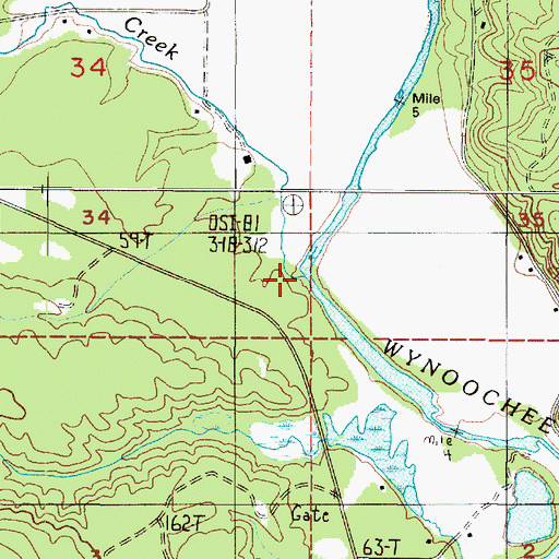 Topographic Map of Geisler Creek, WA