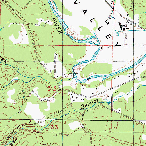 Topographic Map of Mooney Creek, WA