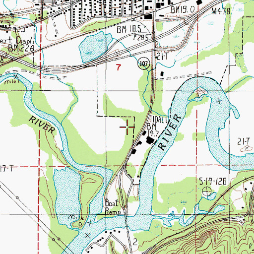 Topographic Map of Sylvia Creek, WA