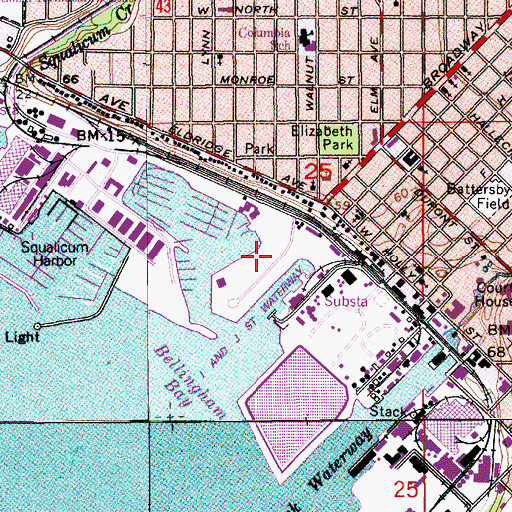 Topographic Map of I and J Street Waterway, WA