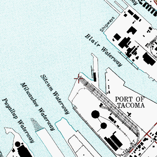Topographic Map of Pier Number 5, WA