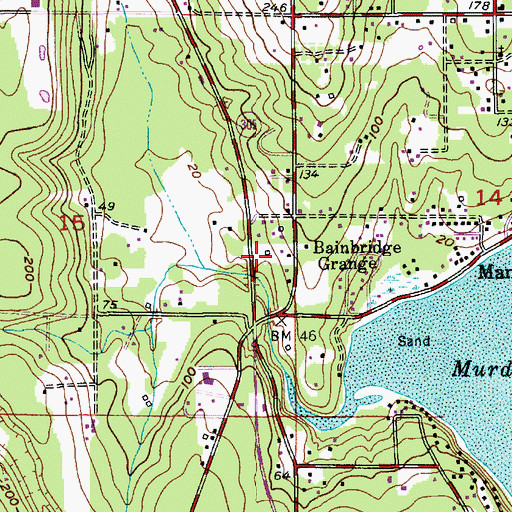 Topographic Map of KVVV, WA