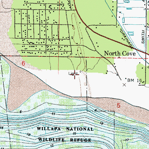 Topographic Map of Willapa Bay, WA