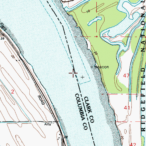 Topographic Map of Fales Channel, WA