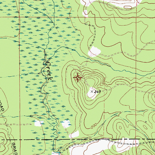 Topographic Map of Barnett Oil Field, AL