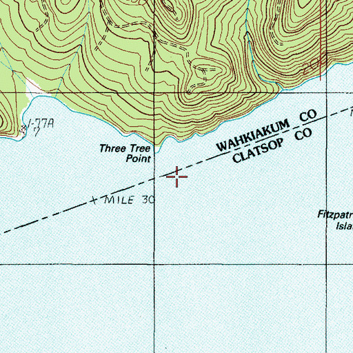 Topographic Map of Welch Island Reach, WA