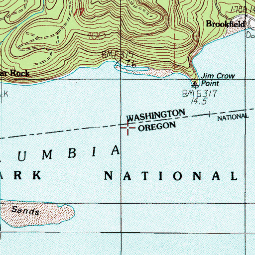 Topographic Map of Pillar Rock Upper Range, WA