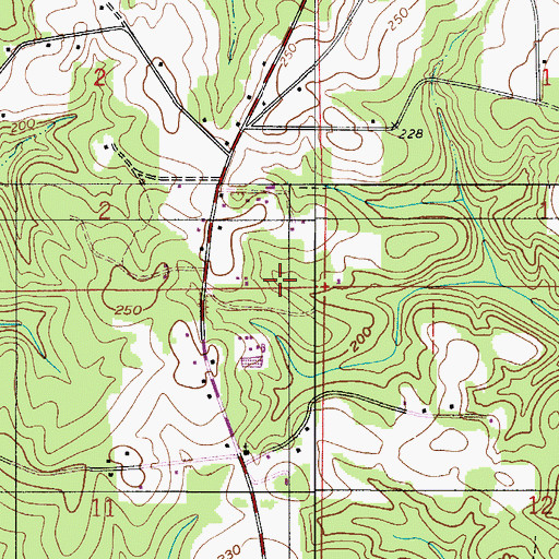 Topographic Map of Appleton Oil Field, AL